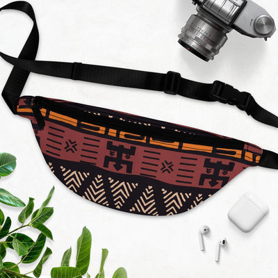 Mudcloth Pattern Brown Fanny Pack