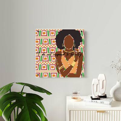 Black Woman Ankara Acrylic Wall Art Panel