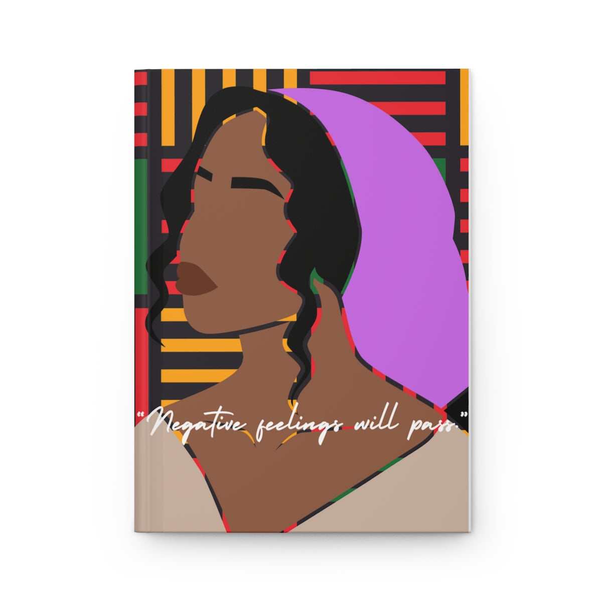 Black Woman Purple Turban  Self Affirmation Journal