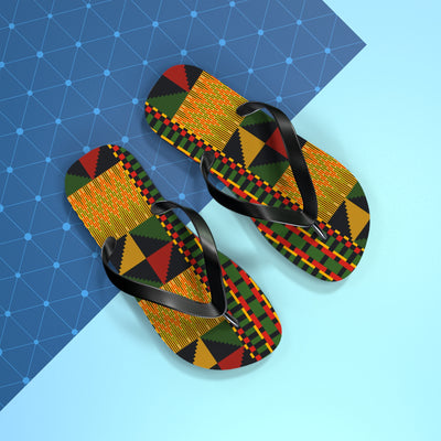 African Print Kente Flip Flops