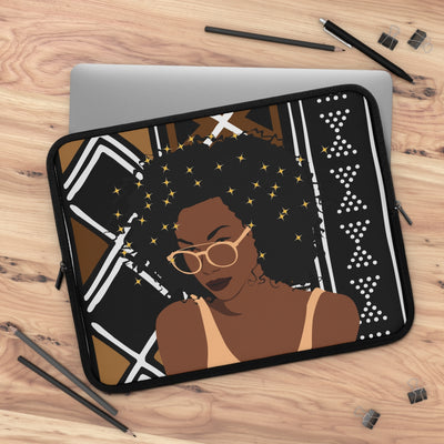 Sparkly Afro Woman Laptop Sleeve