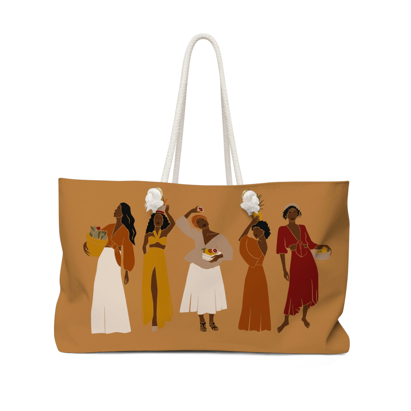 Black Goddess' Brown Weekender Tote Bag