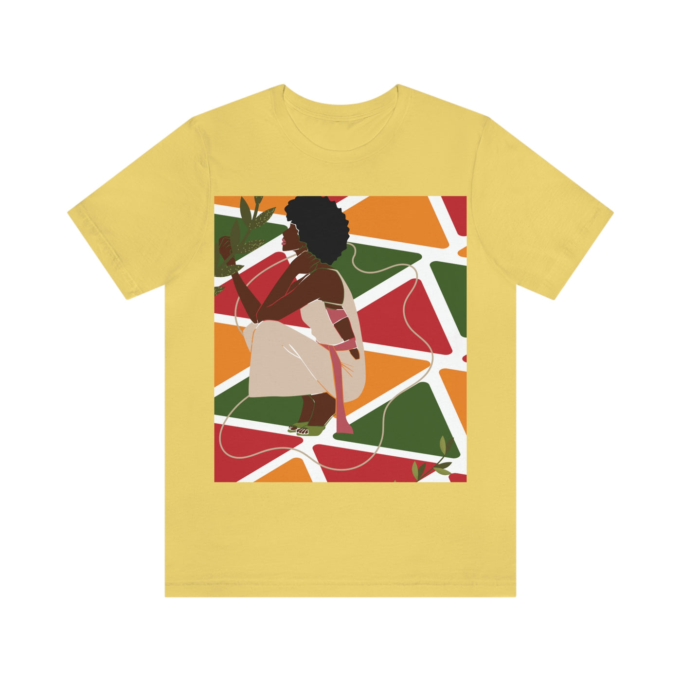 Afro Woman African Print Cotton Unisex Tee