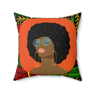 Afrocentric Woman Tribal Culture Pillow Case