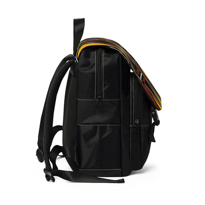 Unisex Bogolan Brown and Yellow Back Pack