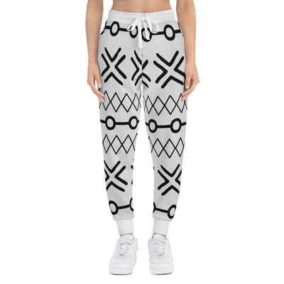 Unisex  MudCloth Black and White Abstract Joggers Pants