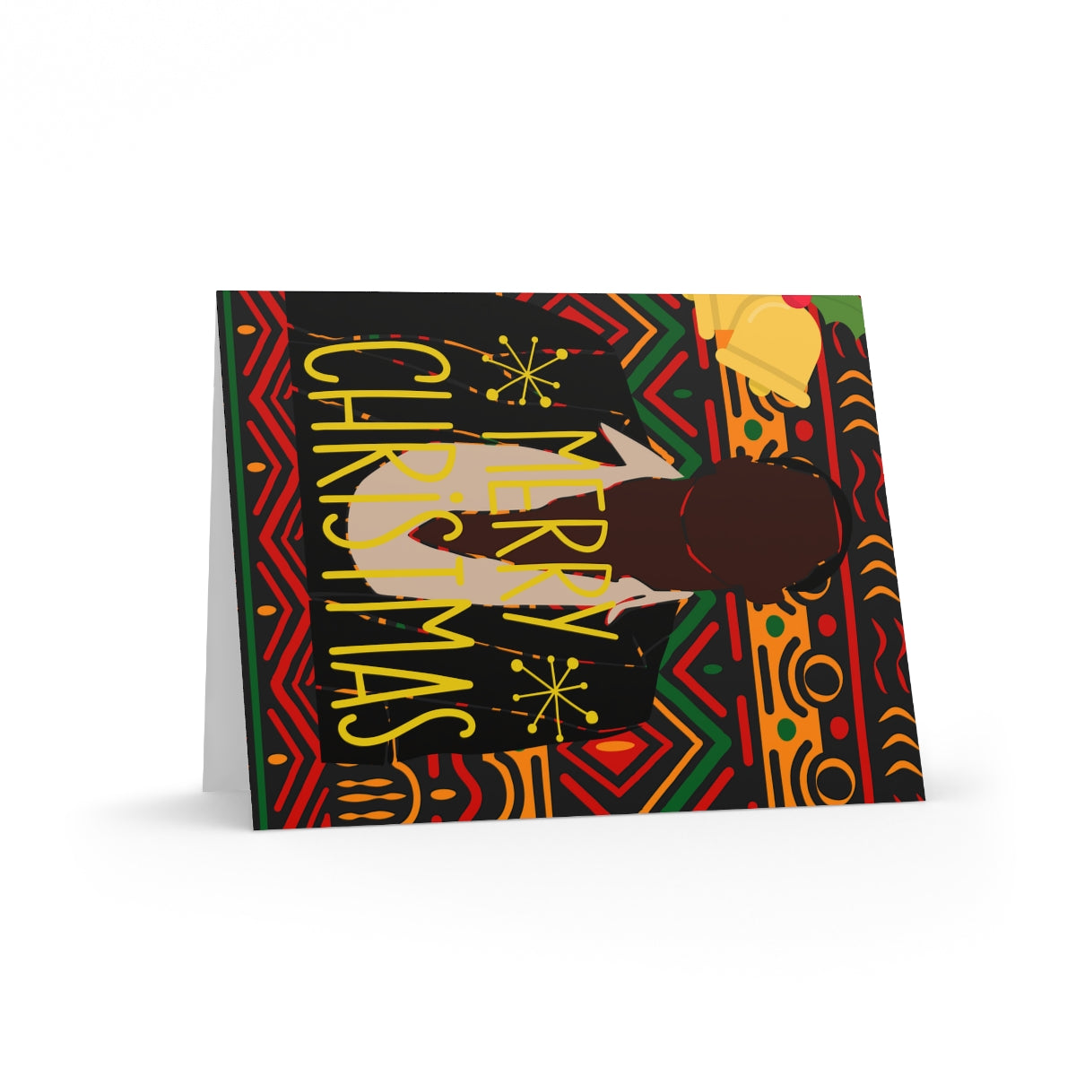 8,16,24pcs/ Ankara Christmas Cards/ African American Christmas Cards/ Black Greeting Cards/ Ankara Holiday Cards/ Black Art Christmas