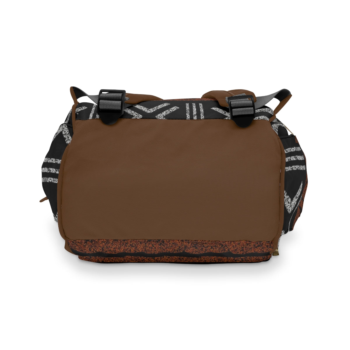 Kente Pattern Dark Brown Diaper Bag