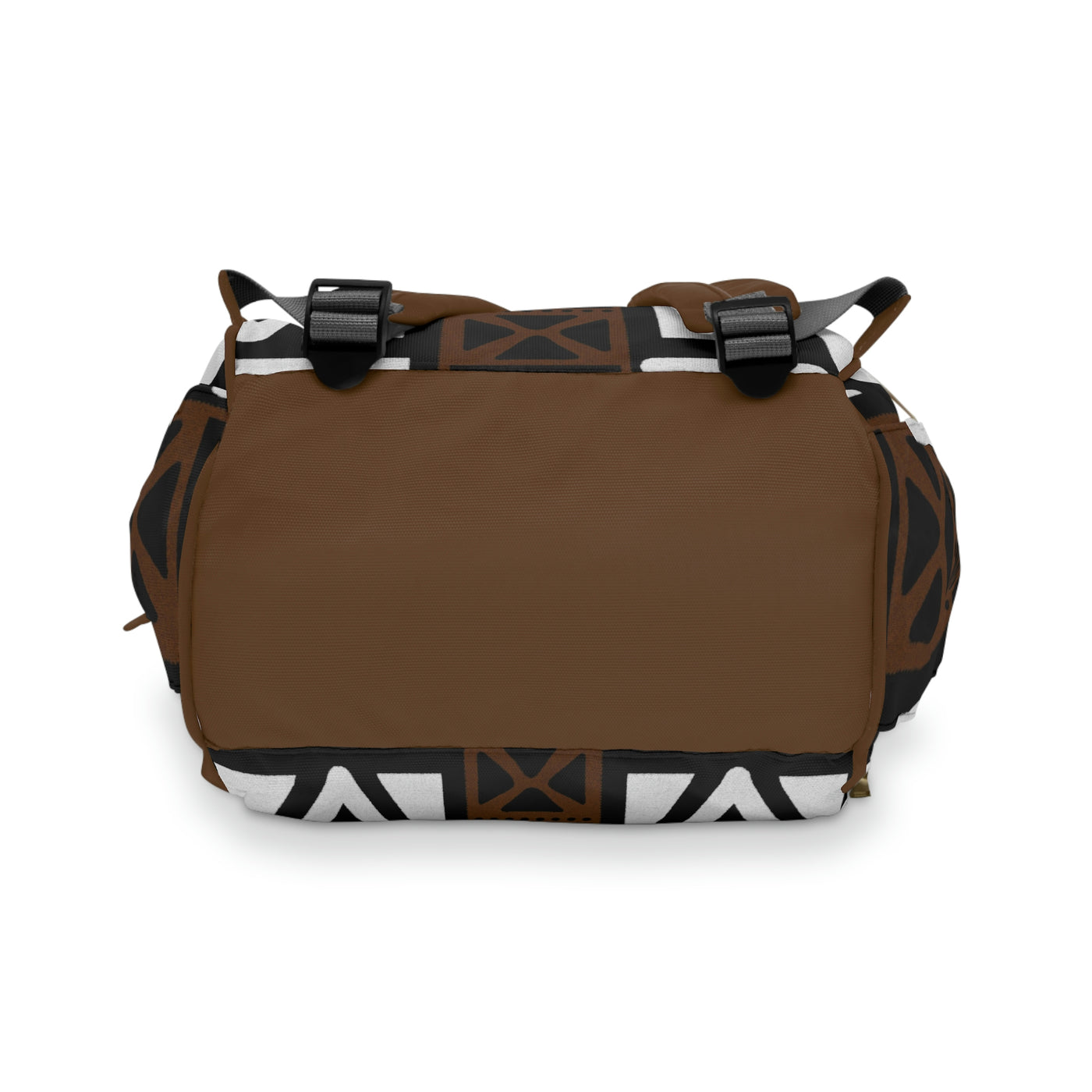 Ankara Mixed Brown and White Diaper Bag