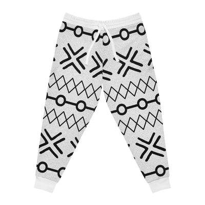 Unisex  MudCloth Black and White Abstract Joggers Pants