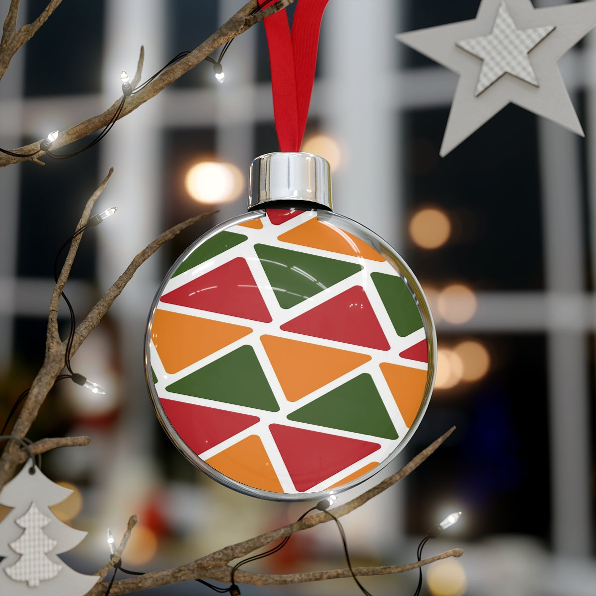 Afrocentric Round Christmas Ornament
