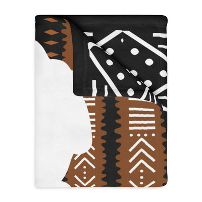 Map of Africa Blanket Double sided Minky Blanket