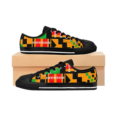African Print Kente Low Top Sneakers for Men