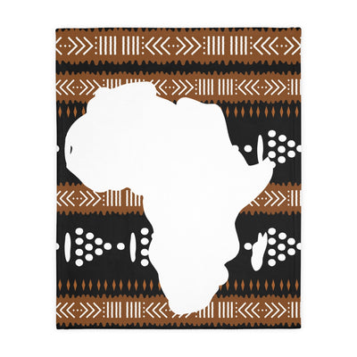 Map of Africa Blanket Double sided Minky Blanket