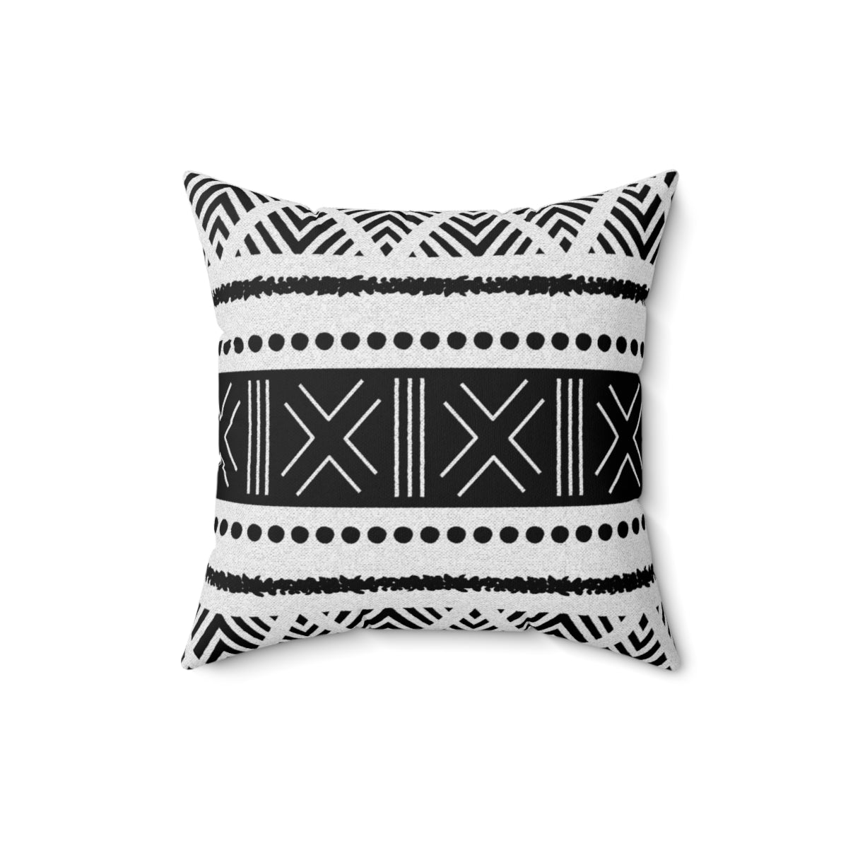 Mudcloth Print Black and White Colored Cushion Sleeve