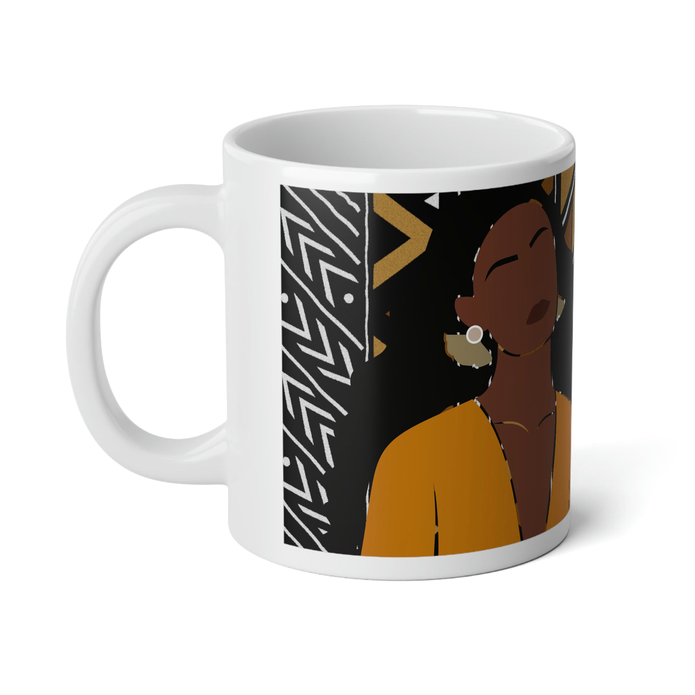 Black girl Mudcloth 20 oz Mug