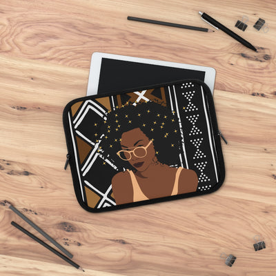 Sparkly Afro Woman Laptop Sleeve