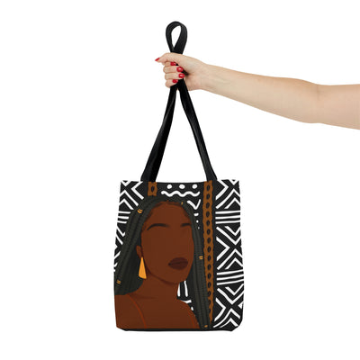 Afro Braided Woman Large Tote Bag