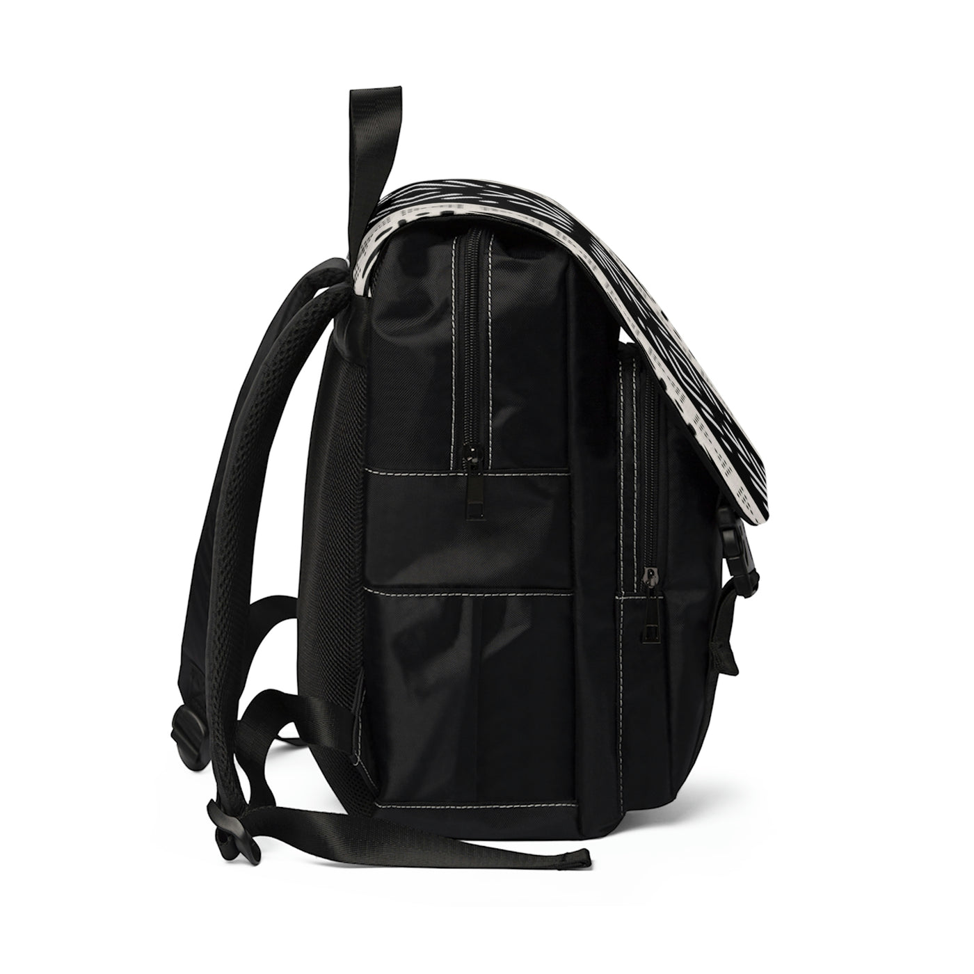 Unisex Bogolan Black and White  Back Pack