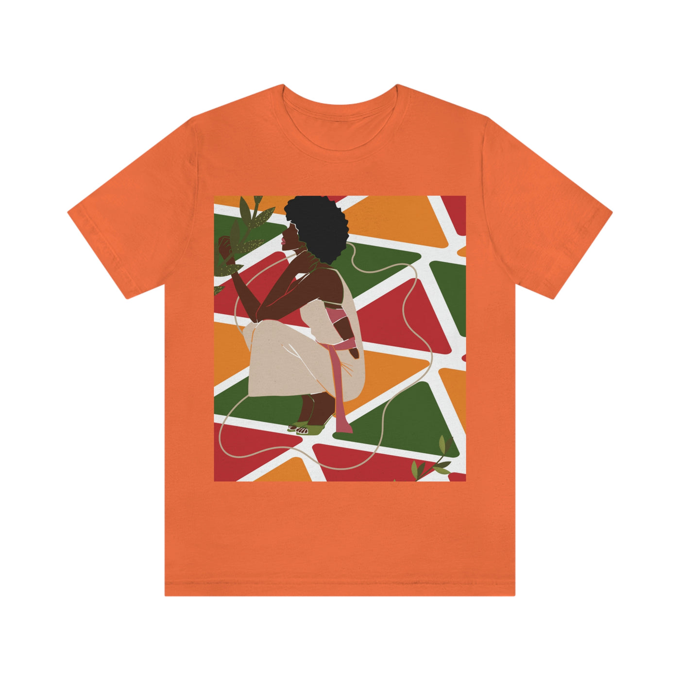 Afro Woman African Print Cotton Unisex Tee