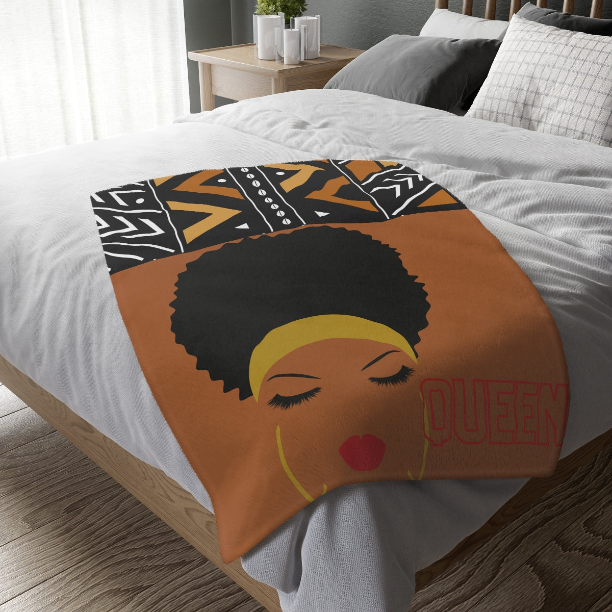 Afro Girl Blanket Double sided Minky Blanket