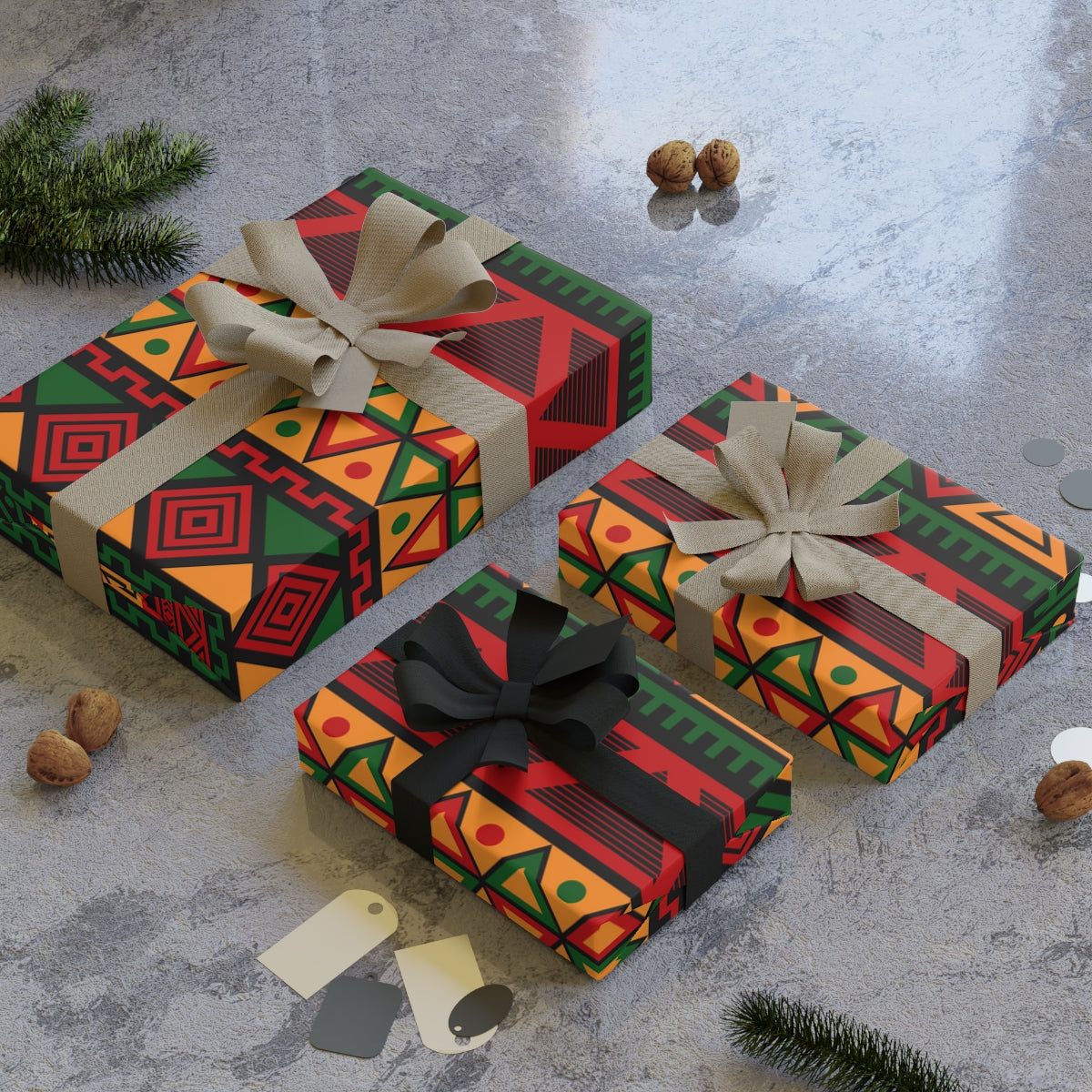 African American Colors Wrapping Paper (79' /29')