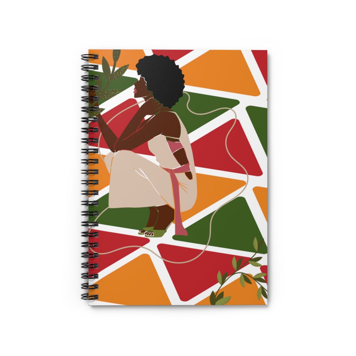 Black woman Diary Fro Blogger Spiral Notebook