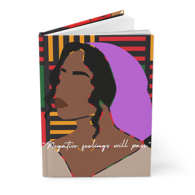 Black Woman Purple Turban  Self Affirmation Journal