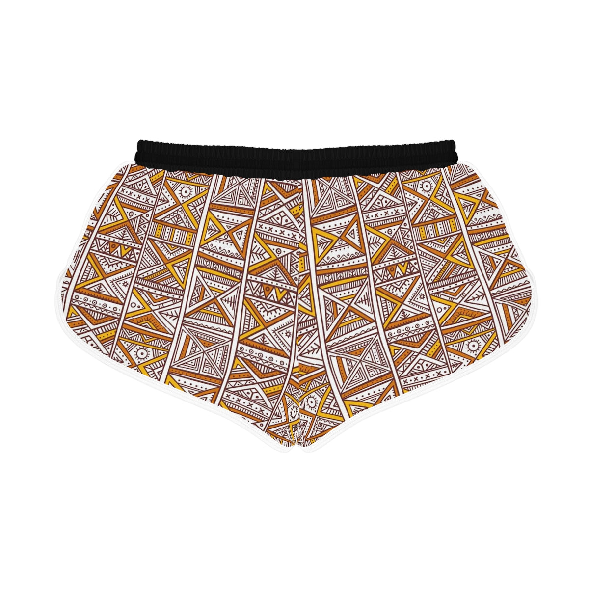 African Print Maroon White Shorts for Women