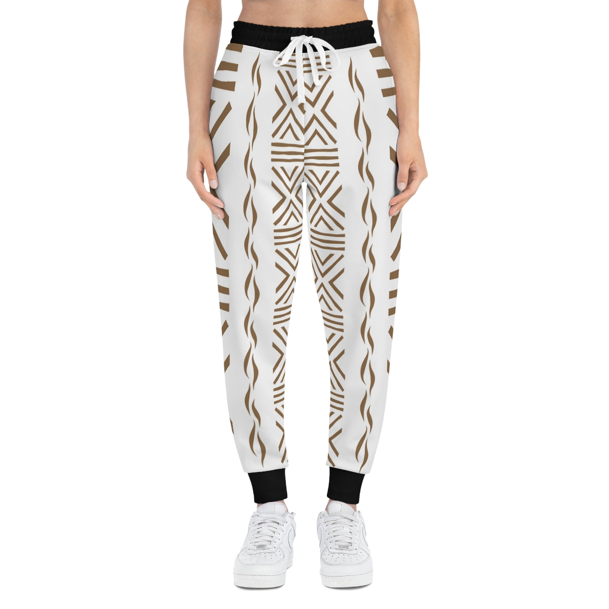 Unisex  MudCloth Black and White Pattern Joggers Pants