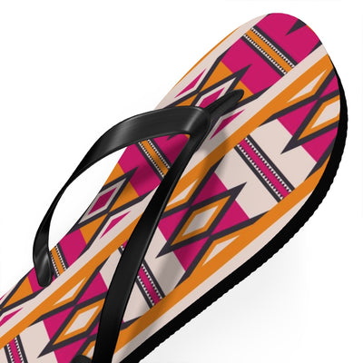 Mudcloth Pink Flip Flops