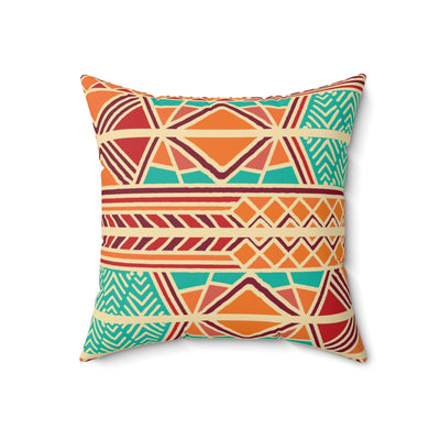 African Print Multi Red and Green Colored Cushion Sleeve