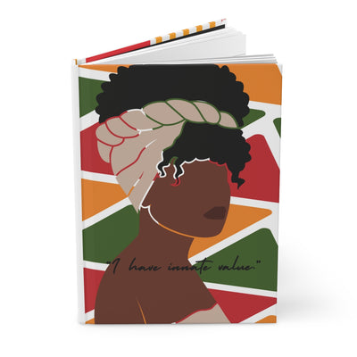 Black Woman Afro Updo Self Affirmation Journal