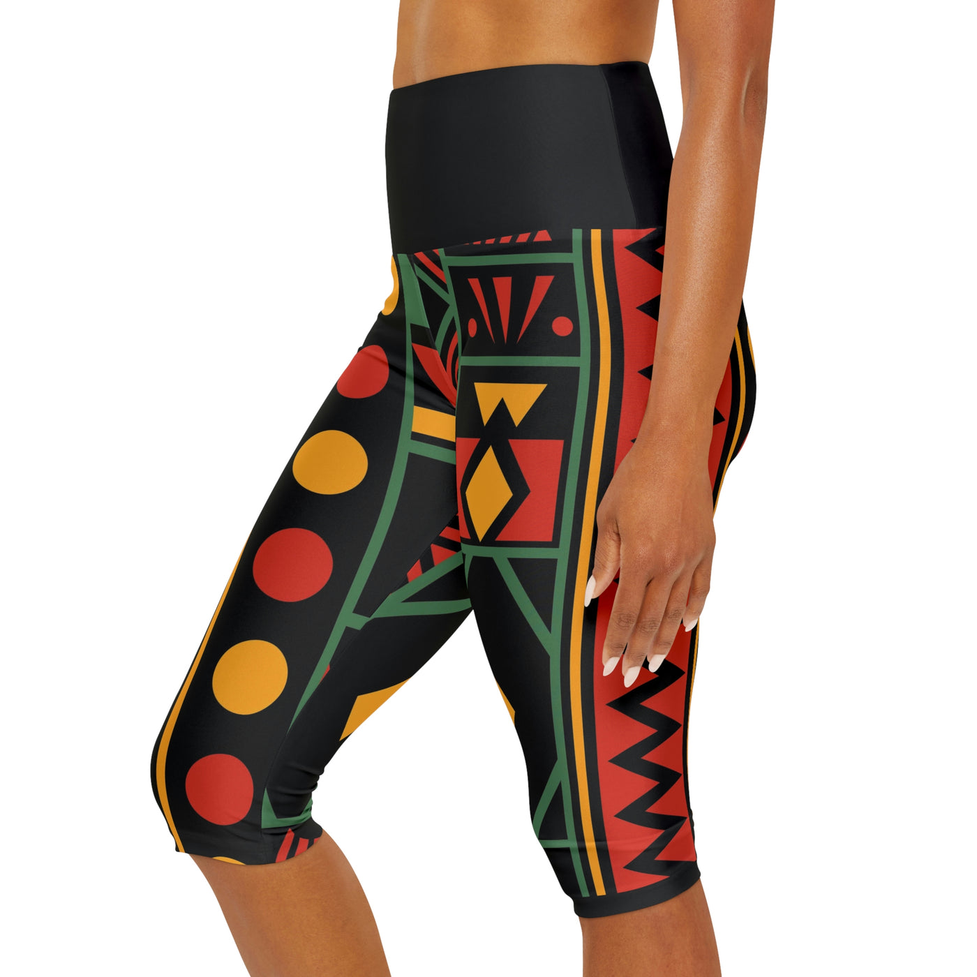 Rasta Colors Yoga Capri Pants for Women