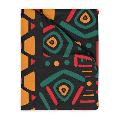 African Drummers Art Double sided Minky Blanket