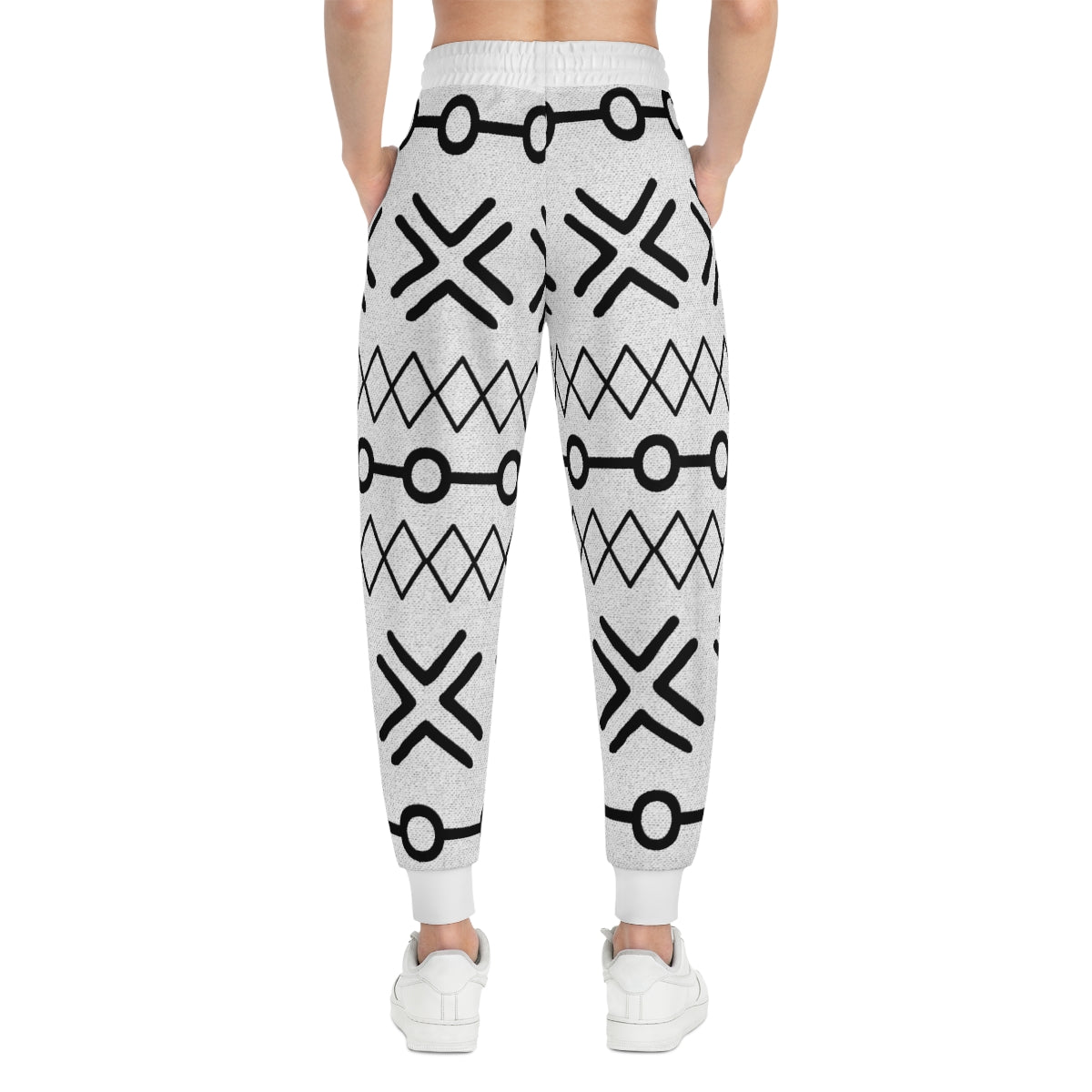 Unisex  MudCloth Black and White Abstract Joggers Pants