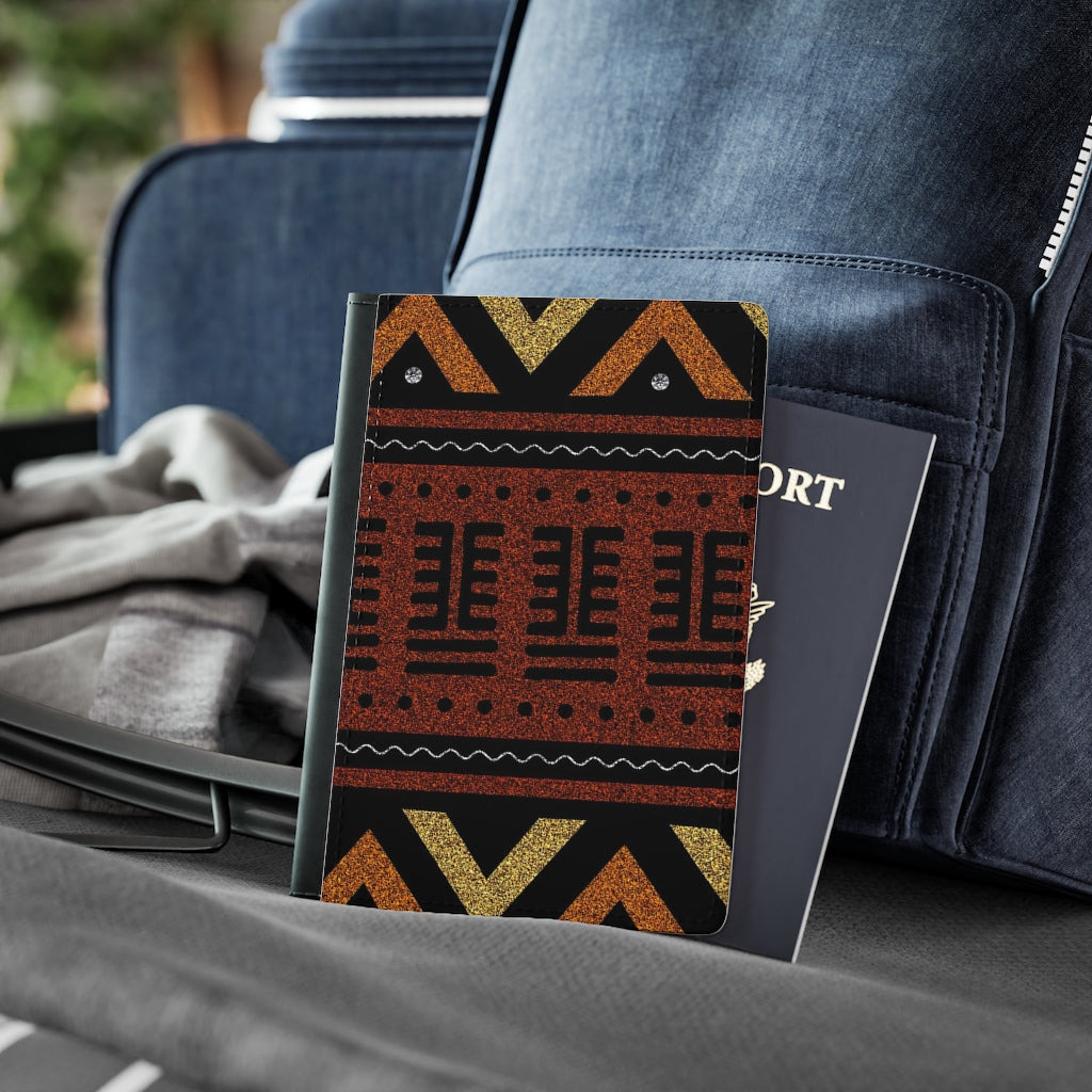Ankara Passport Cover/ Mucloth Passport Cover/ passport cover holder/ Vaccination Cover /African gift for travelors/ Leather Passport Cover