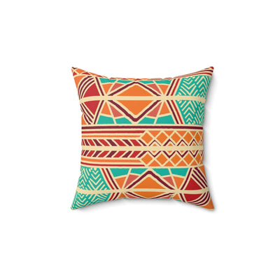 African Print Multi Red and Green Colored Cushion Sleeve