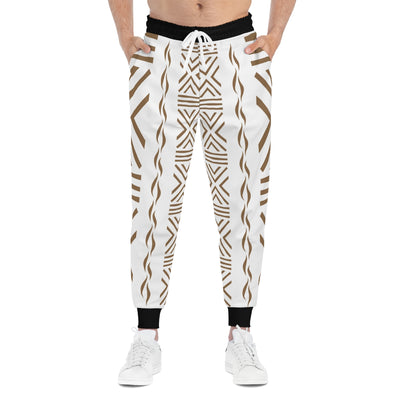 Unisex  MudCloth Black and White Pattern Joggers Pants