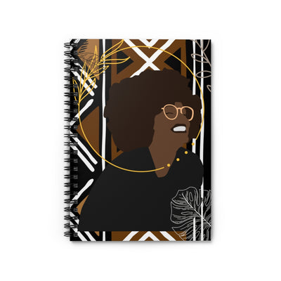 Black woman Diary Afro Blogger Spiral Notebook