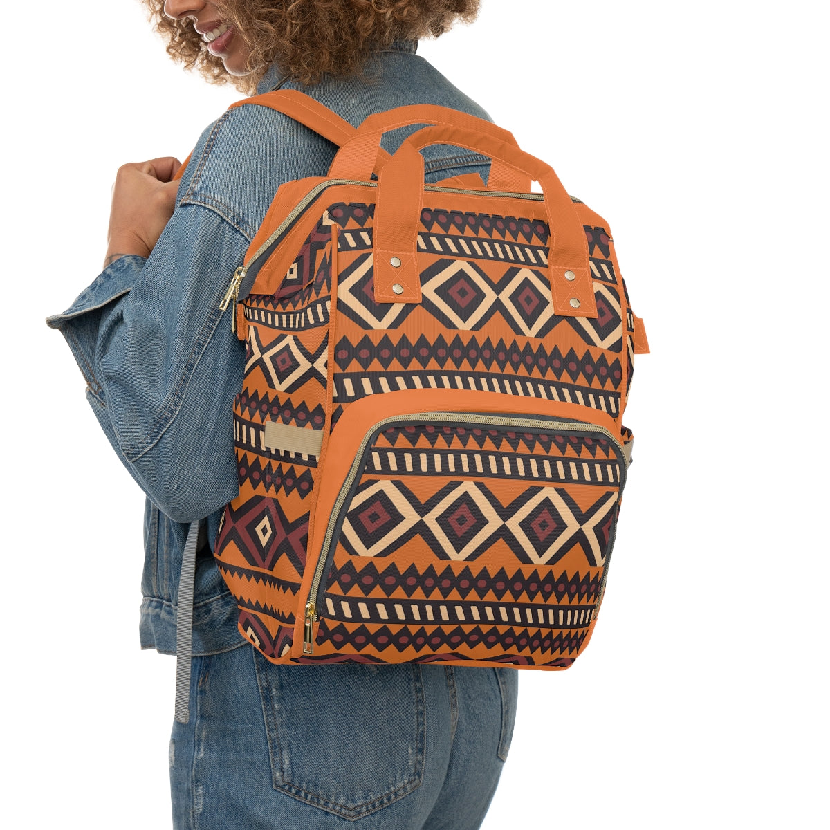 Mudcloth Mud Light Brown Diaper Backpack
