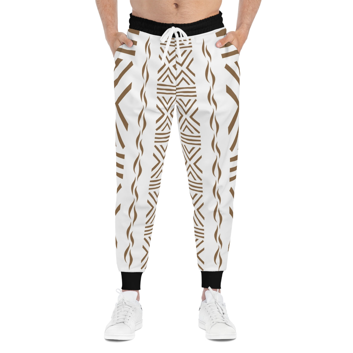 Unisex  MudCloth Black and White Pattern Joggers Pants