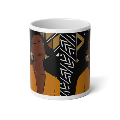 Black girl Mudcloth 20 oz Mug