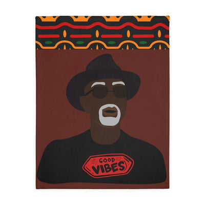 Black Man Art Blanket Double sided Minky Blanket