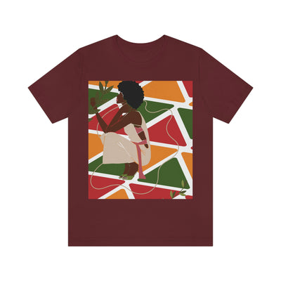 Afro Woman African Print Cotton Unisex Tee