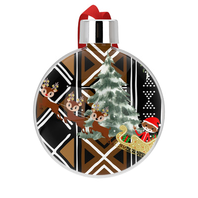 Christmas Sleigh Round Christmas Ornament