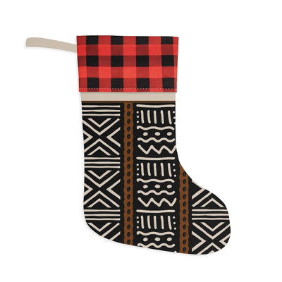 Unique White and Black Mudcloth Print Christmas Stocking Stuffers