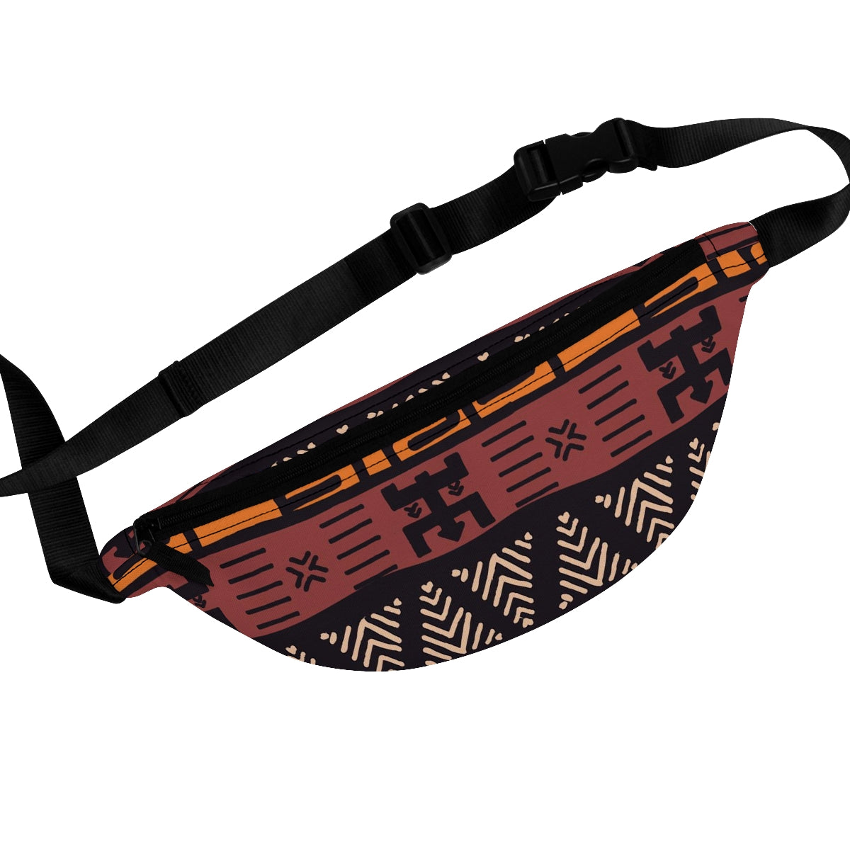 Mudcloth Pattern Brown Fanny Pack