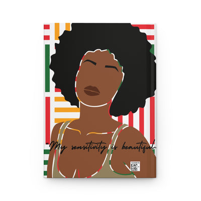 Black Woman Puffy Hair Self Affirmation Journal