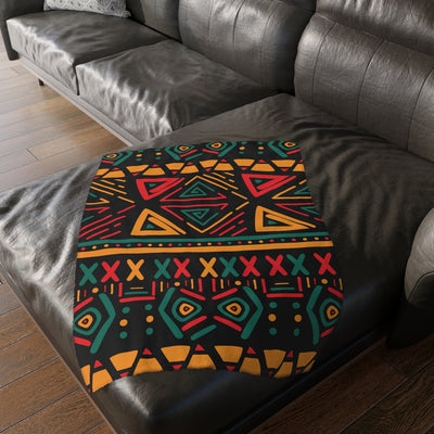 African Drummers Art Double sided Minky Blanket